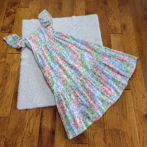 Olivia James The Label Nap Dress Women's XS Maxi Tiered Smocked Patchwork Floral